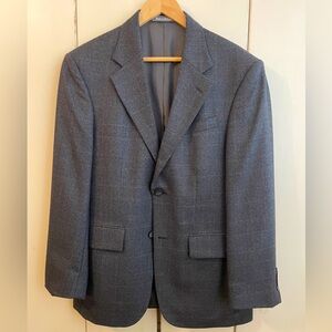 Oscar De La Renta Blazer, 38S, Gray/Brown